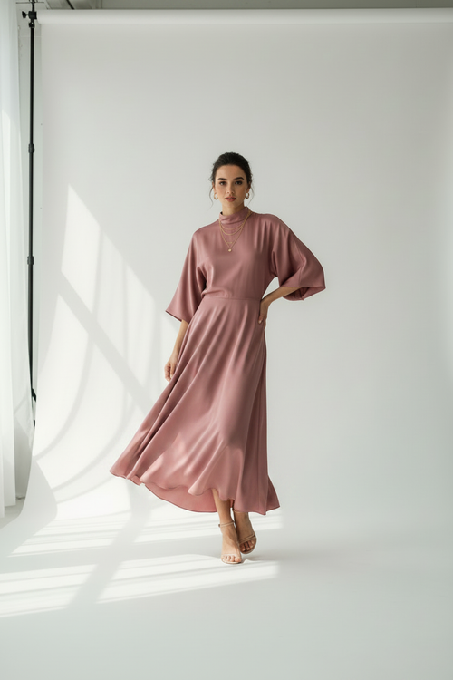 Dusty Rose Dress - Front