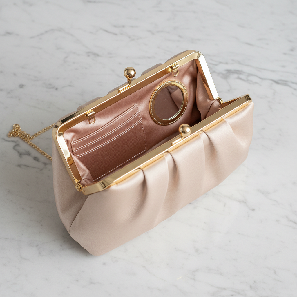 Elara Evening Clutch Nude – Interior View