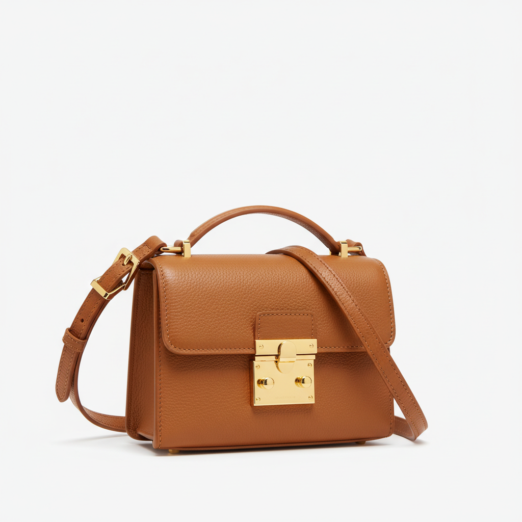 Elara Mini Crossbody Camel – Studio Hero Shot