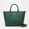 Elara Structured Tote Emerald – Studio Hero Shot