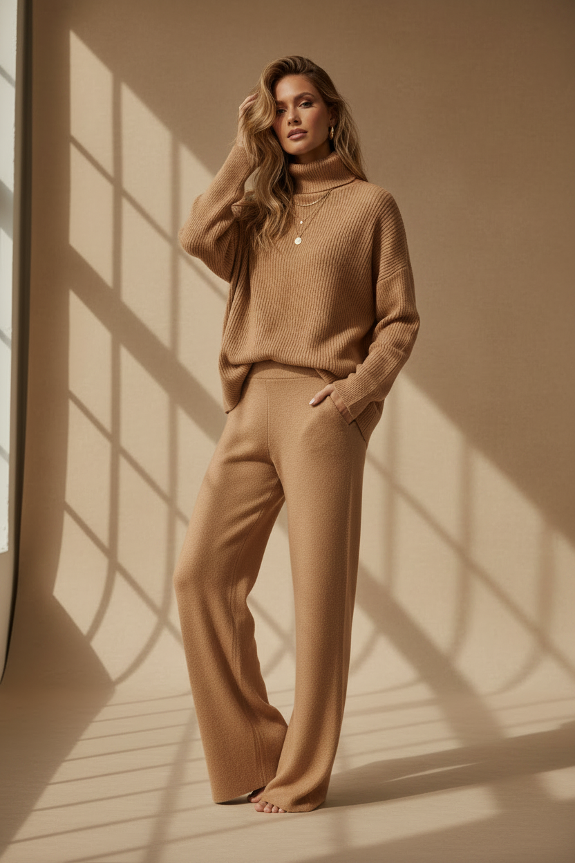 Sage Green Ribbed Knit Co-ord Set